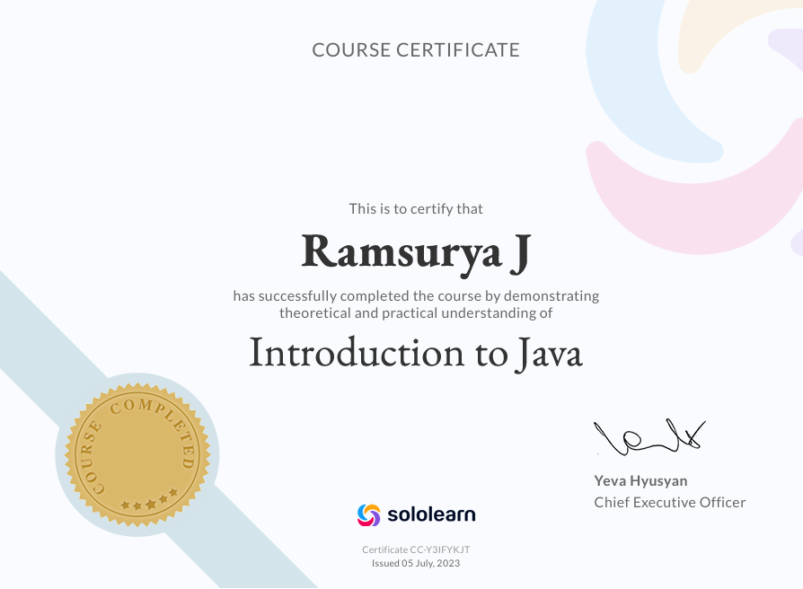 Introduction of Java